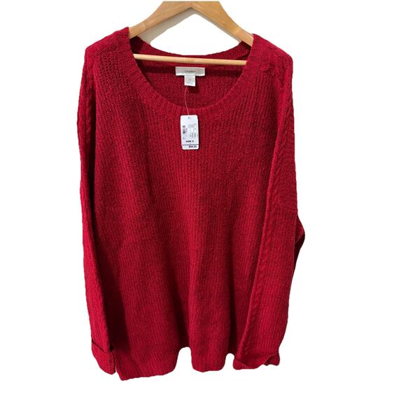 Christopher Banks Sweaters - CJ Banks Red Long Sleeve Sweater Size 3X